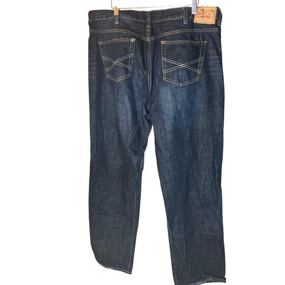 John B Stetson Co 1312 Modern Straight Leg Jeans Men’s W42 L36 Dark Wash - Picture 2 of 6